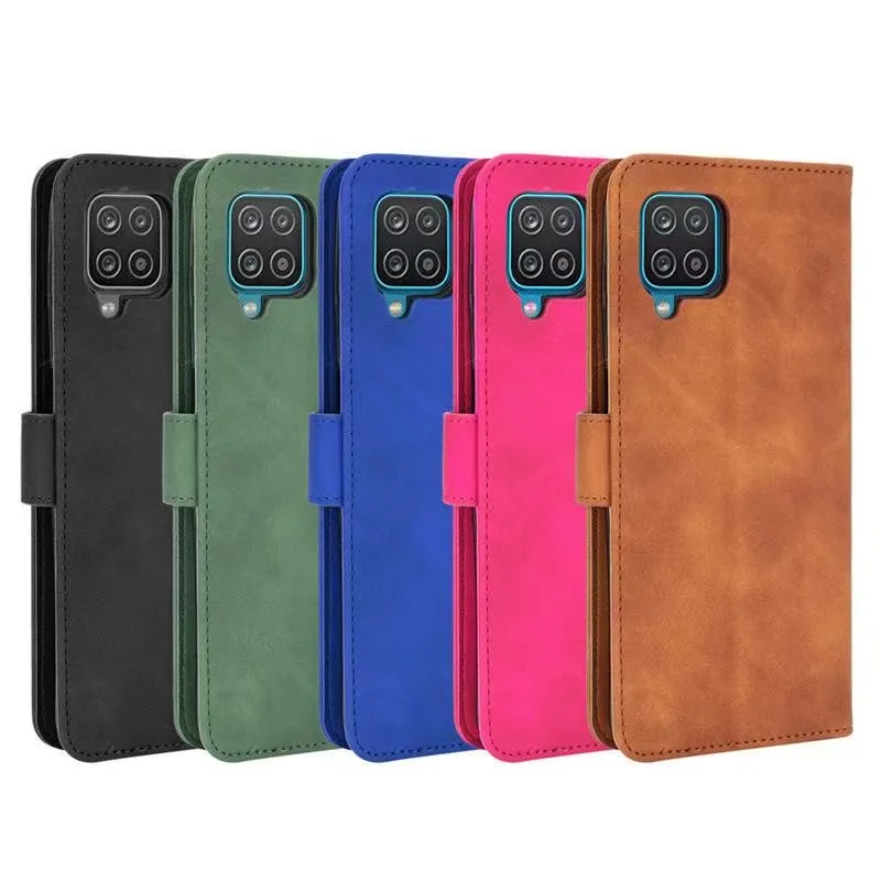 Plånbok Läderfodral för Samsung Galaxy Xcover 5 A12 A02S A42 M12 A32 M62 A52 A72 F62 Case Magnetic Book Stand Card Protective Silicon Cover
