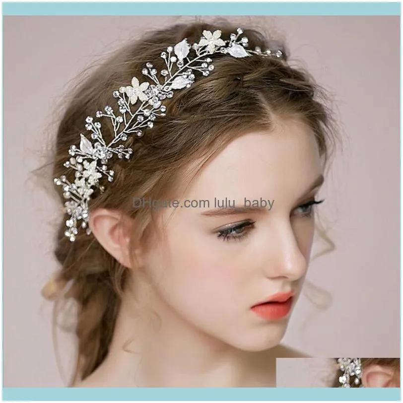 Hair Clips & Barrettes Fashion Crystal Flower Leaf Wedding Bridal Luxury Tiara Magnificent Accessories Studio Headband