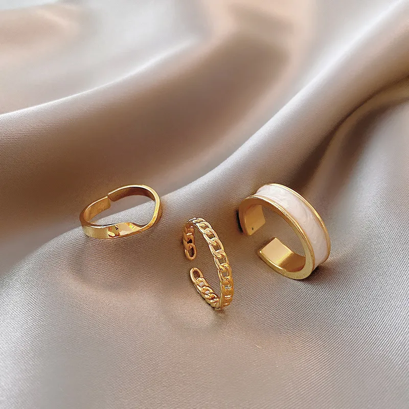 Black Gold Opal Wedding Ring Set│Vidar Boutique