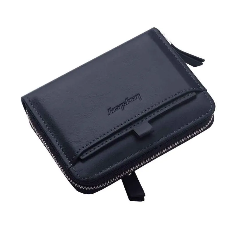 Wallets Much Interlayer Men's Short Wallet Retro Leather Men Thick Large Capacity Multifunction Purse Pockets Card Holder