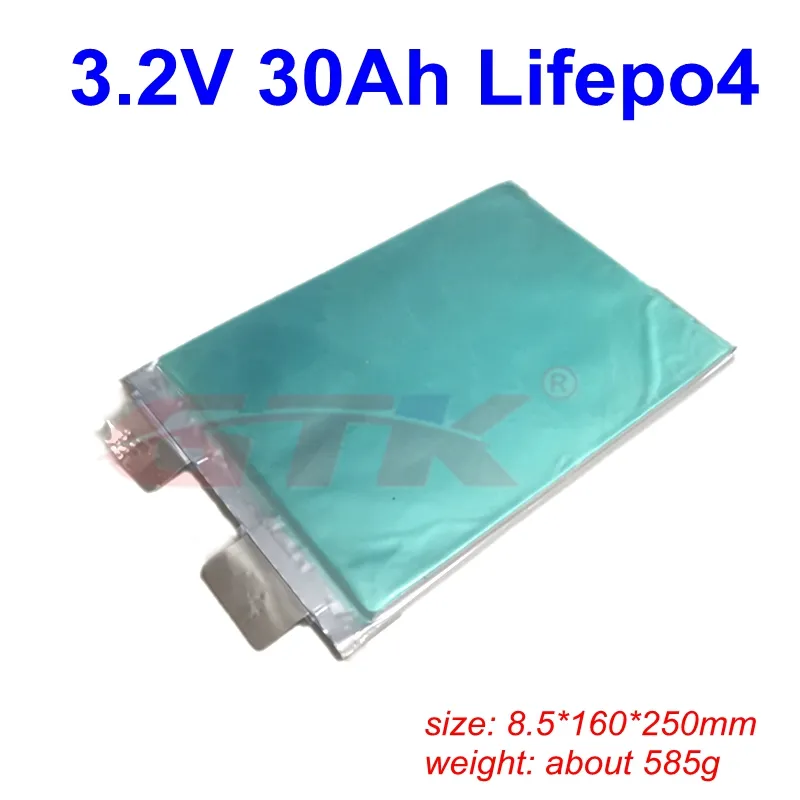 Batterie de phosphate de fer au lithium de 4pcs 3.2V 30Ah 30Ah 30AH pour la batterie de la batterie 12V DIY