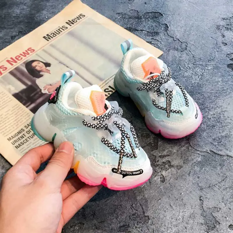 AOGT, zapatos de otoño para niñas y niños, zapatillas transpirables para bebés, zapatos de andador de fondo suave a juego de colores a la moda para niños pequeños 211021