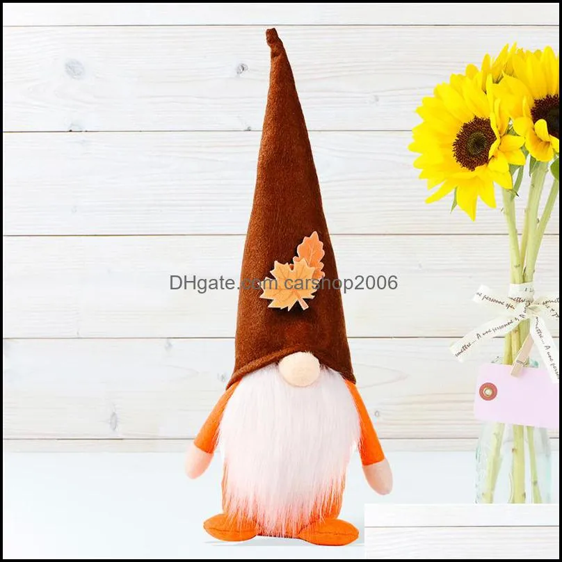 Party Supplies Harvest Festival Decoration Faceless Gnome Plush Doll Thanksgiving Halloween Home Elf Ornaments Kids Gifts PHJK2107