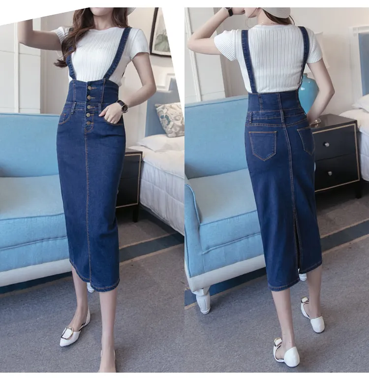 Dungaree pencil best sale skirt