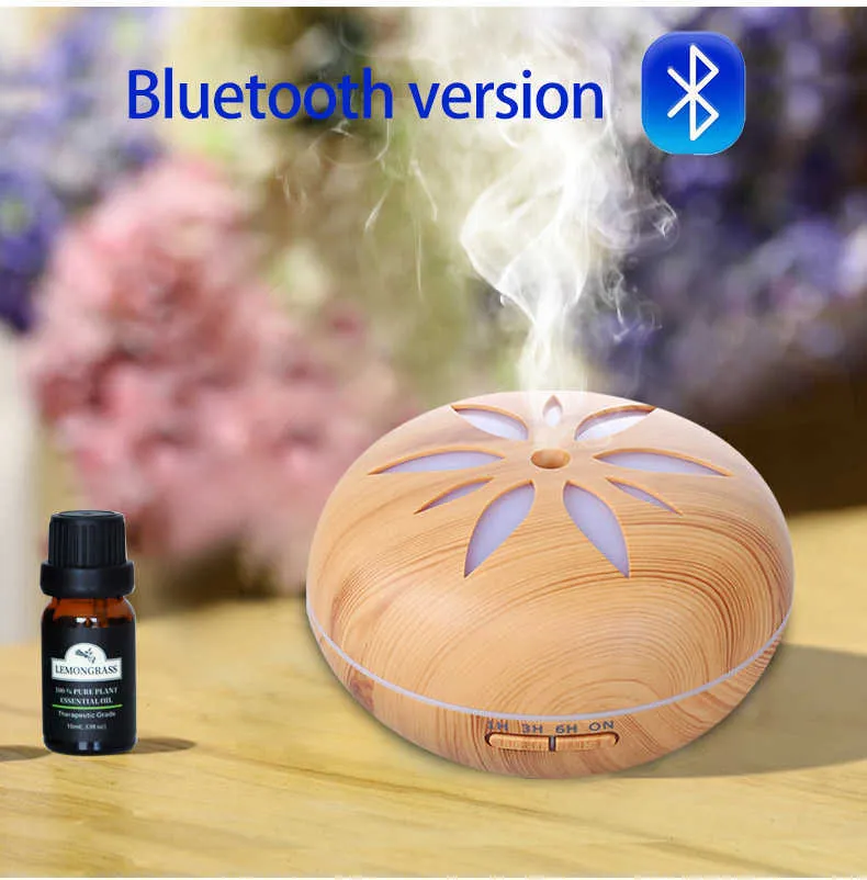 Difusor De Aceite Esencial WiFi Inteligente Compatible Con Alexa 550 Ml  Humidificador De Grano De Madera Aroma De Aire Ultrasónico 210724 De 12,22  €