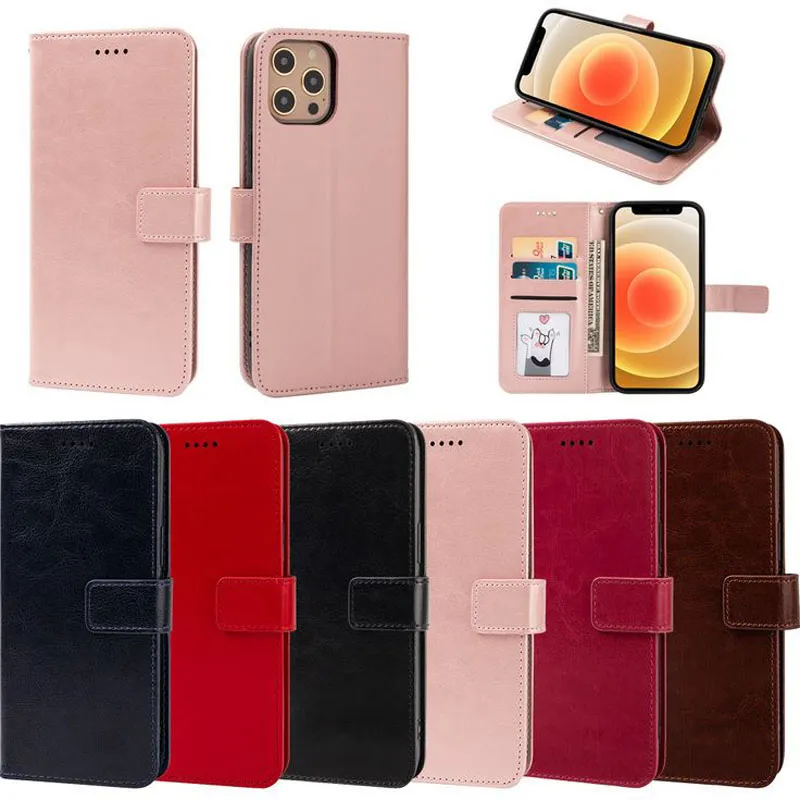 Luxe PU lederen portefeuille telefoonhoesjes met kaart voor iphone13 13Pro 12 pro max mini 11