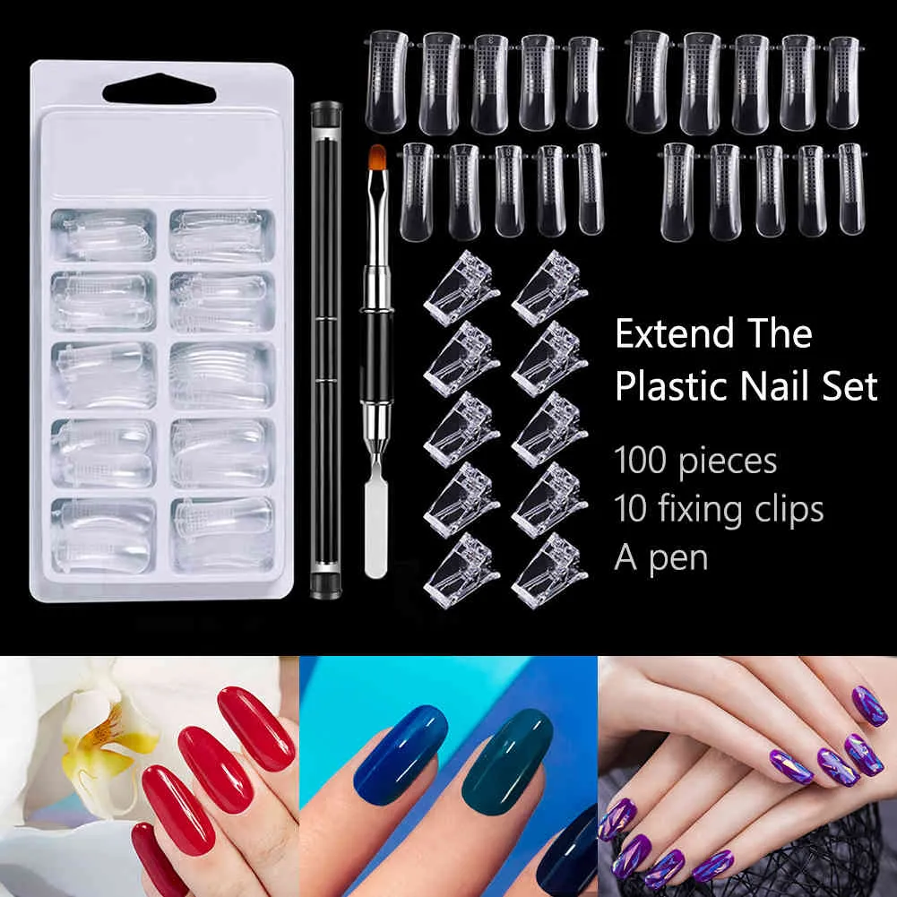 Extensions Kits Nail Molds Pusher Clip Light Therapy Palette Pen Set Tools Polish Manicure Practice Display Tool
