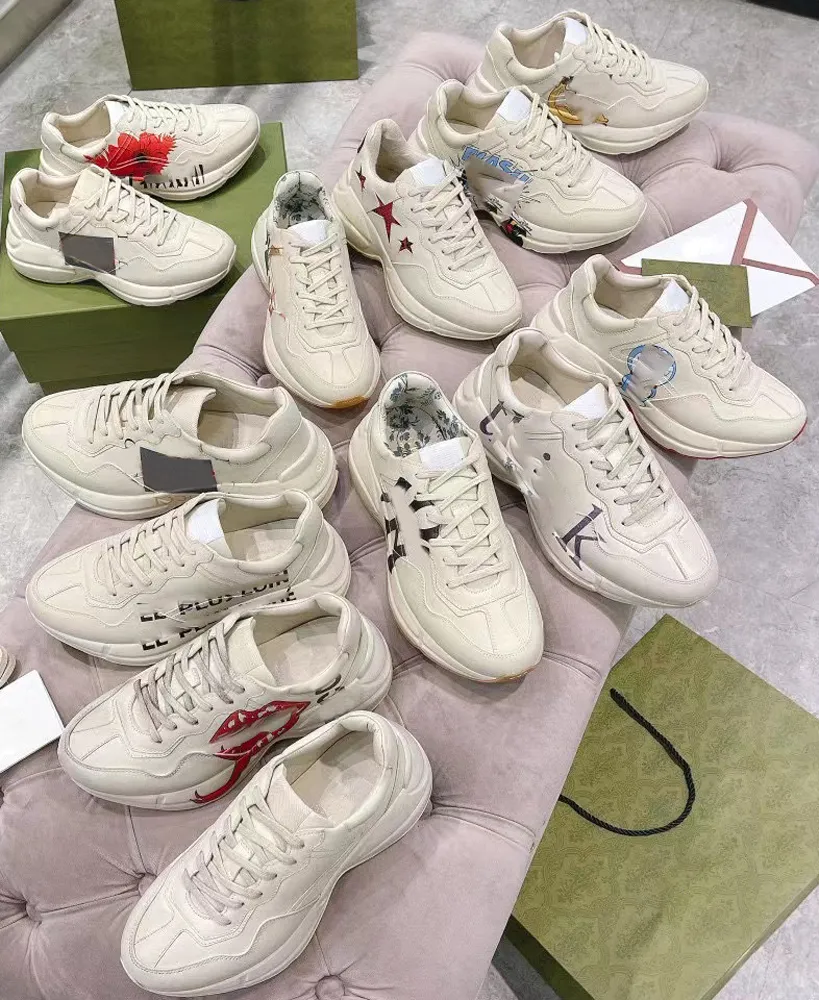 Tasarımcı Sıradan Ayakkabı Vintage Sneakers Erkek Kadınlar Çok renkli Marka Platformu Daddy Sneaker Chaussures Bayanlar Luxurys Runner Trainers