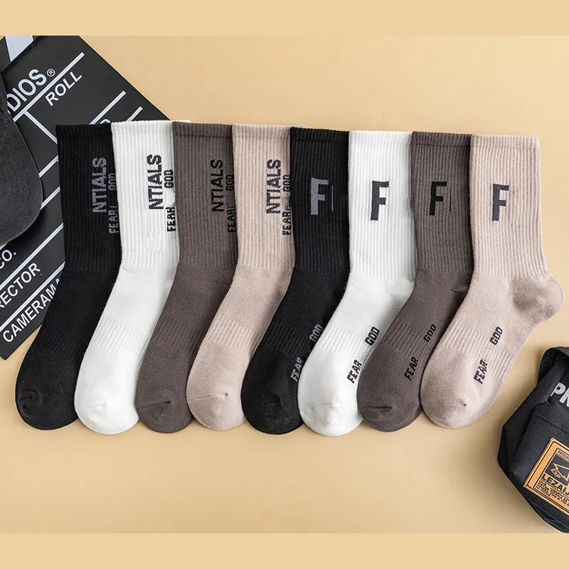 Mehrfarbige Modedesigner-Herrensocken für Damen und Herren, hochwertige Baumwolle, All-Match, klassische Knöchel, atmungsaktive Mischung, Fußball- und Basketballsocken