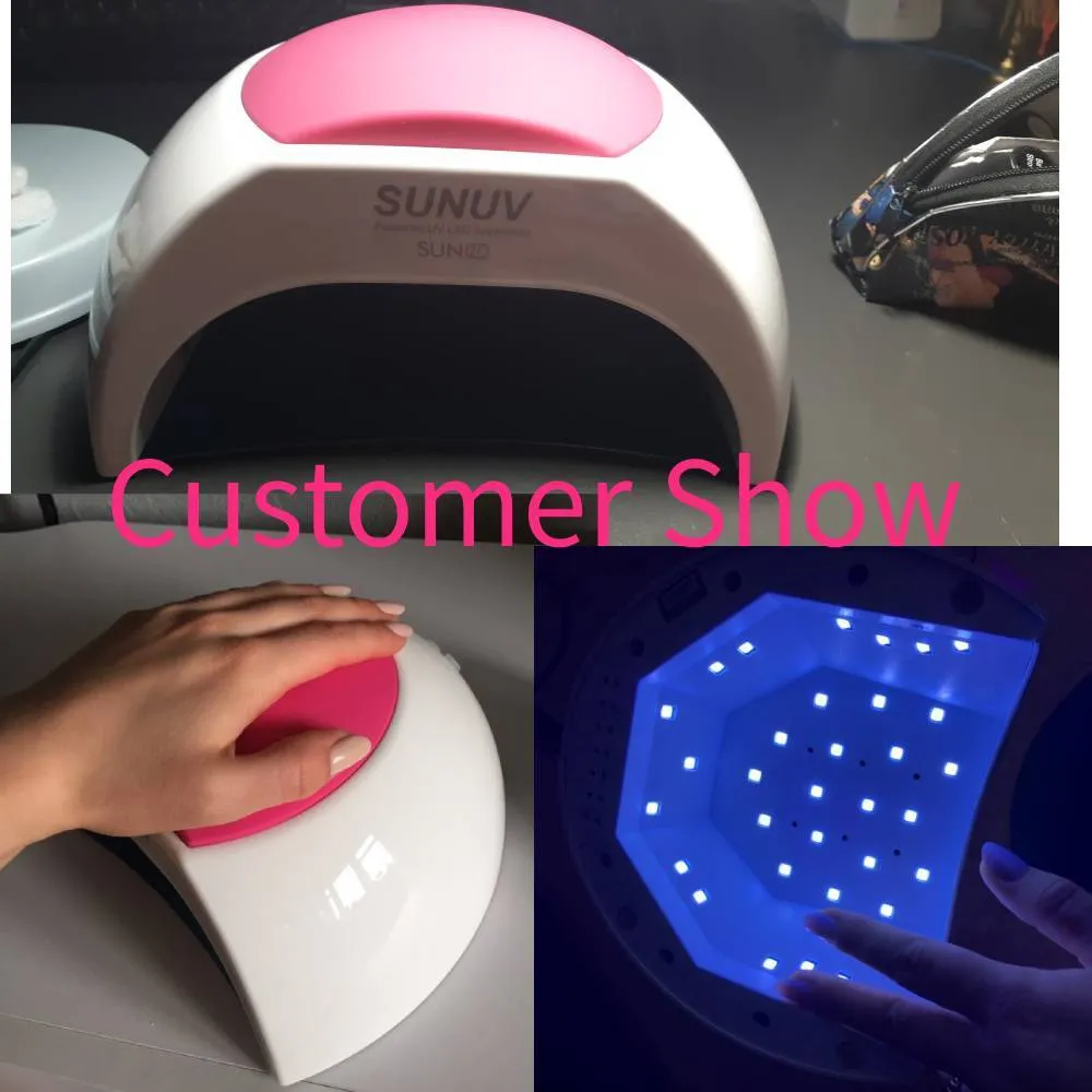 SUNUV SUN2C 48W Nail Lamp UV Lamp SUN2 Nail Dryer for UVLED Gel Nail Dryer Infrared Sensor with Rose Silicone Pad Salon Use (6)