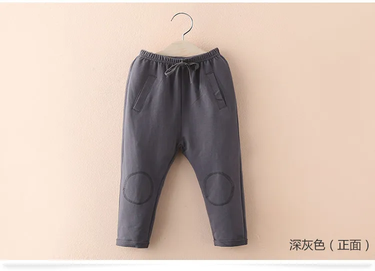  Spring Autumn 2-7 8 9 10 Years Solid Color Cotton Drawstring Child Baby Kids Unisex Girl Sports Long Trousers Pants For Boy (13)