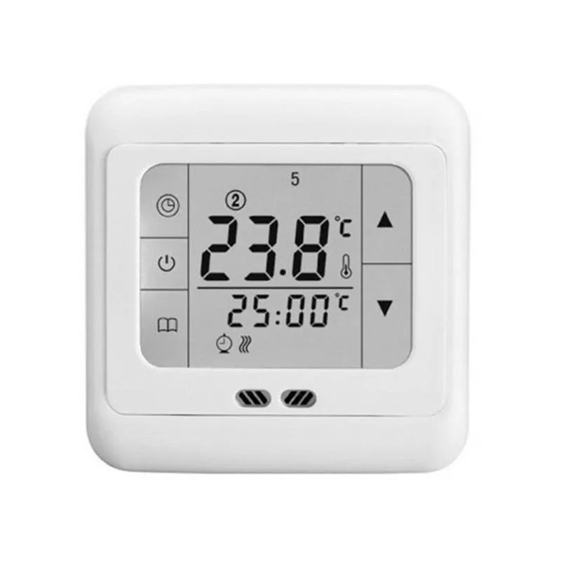 Smart Home Control Programmable Cyfrowy Termoregulator Ekran Dotykowy Ogrzewanie Ogrzewanie Podgrzewane Podłogi System Elektryczny Regulator temperatury