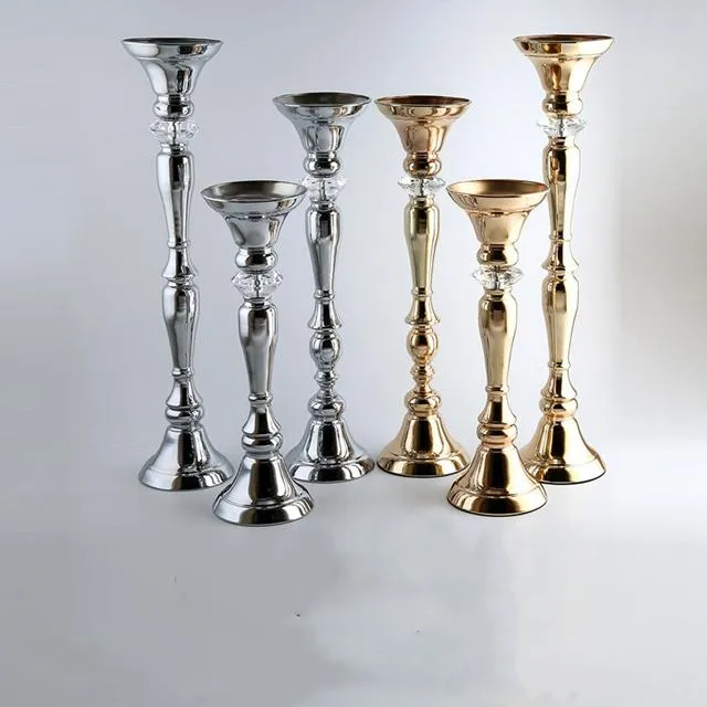 Party Decoration Tall Gold Metal Wedding Table Centerpiece Candle Holder Flower Stand