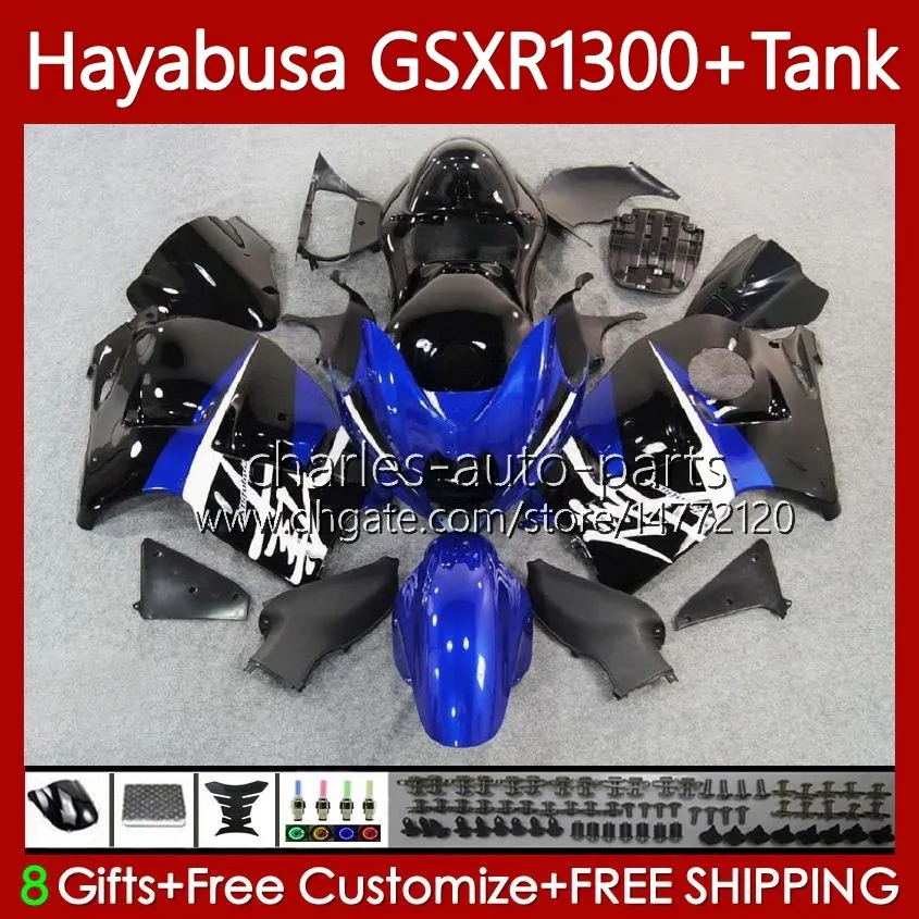 OEM BODY +タンク鈴木早木GSXR 1300CC GSXR-1300 1300 CC 1996 2007 74NO.47 GSX-R1300 GSXR1300 96 97 98 99 00 01 GSX R1300 02 03 04 05 06 06 06 07フェアリングキット光沢のある青