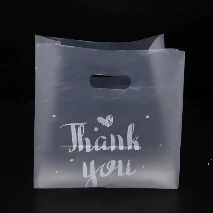 Dank u Plastic Gift Wrap Tas Doekopslag met Handvat Party Bruiloft Candy Cake Wikkelen Tassen DAP133