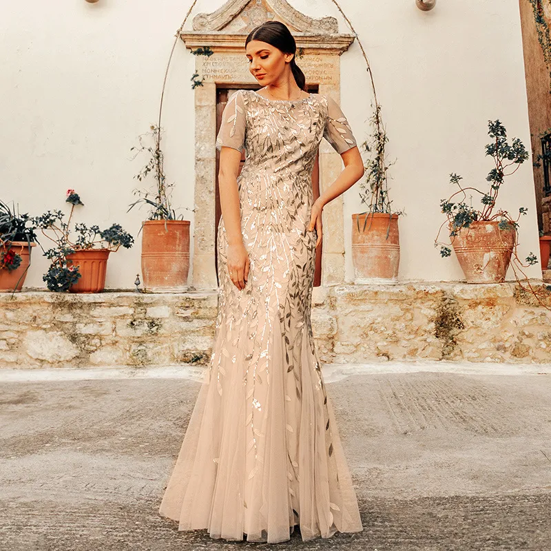 Plus size online sequin mesh dress