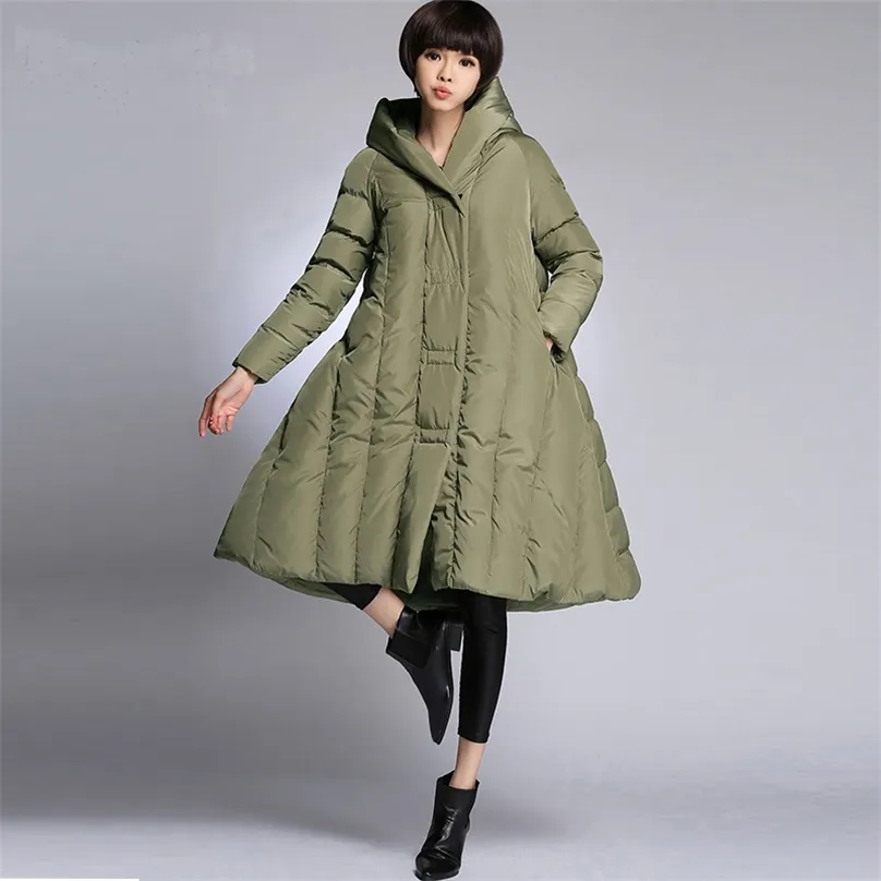 Зимние женские пальто на пальто, большие для жирных людей. Большой размер 10xl Thumber Куртка черный красный флот зеленая армия 211018