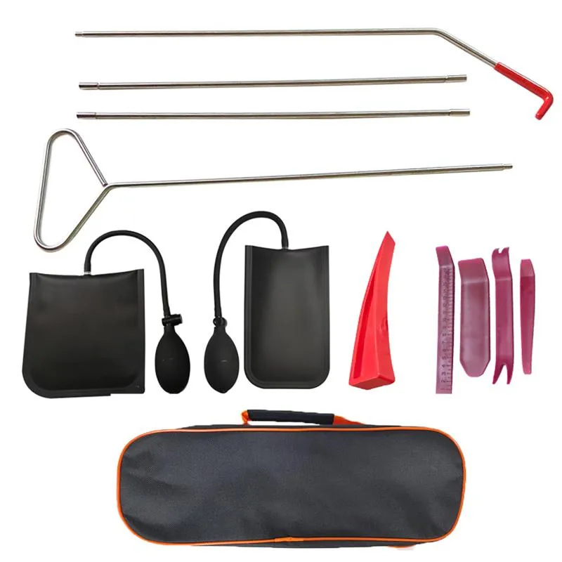 Ensembles d'outils à main professionnels Kit de voiture automobile avec sac de pompe à air à longue portée facile à saisir Wedge non marquant et PVC pour camion de voitures