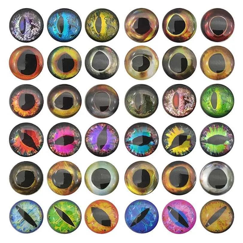 Fishing Lure Eyes 2196pcs Assorted Mixed Color Fly 3D Simulation Artificial Laser Fish m 4mm 5mm 6mm 211224