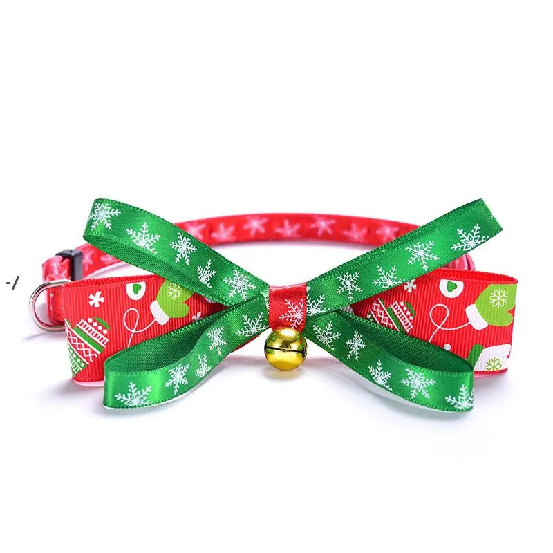 Bowknot Bell Christmas Series Husdjur Collar Cat Collar Dog Pet Products Plus Size JJF10849
