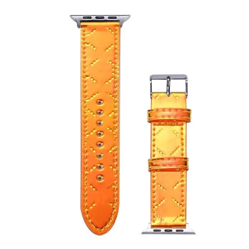 Fashion Designer watchbands strap for  watch band 42mm 38mm 40mm 44mm iwatch 5 4 3 2 bands luxury letter printed leather Straps