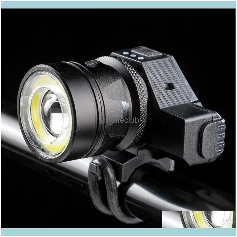 Bike Lights Usb Rechargeable Xpe Front Rear Led Bicycle Riding Lamp Waterproof Headlight Light Accessories#30
