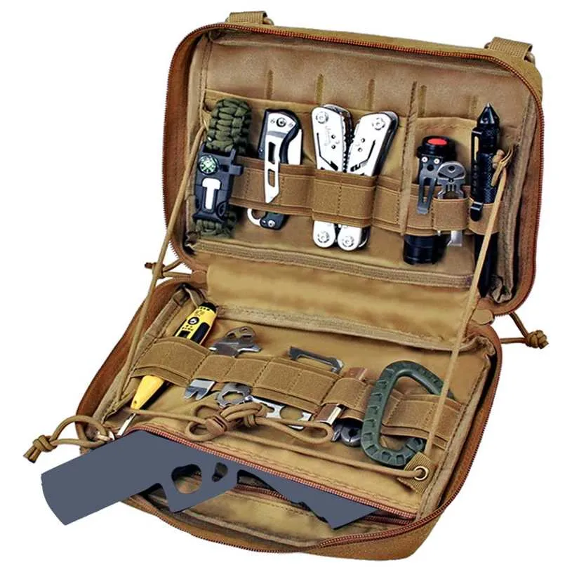 몰리 군사 파우치 가방 EMT 전술 야외 비상 팩 캠핑 사냥 액세서리 유틸리티 멀티 도구 키트 EDC 220104