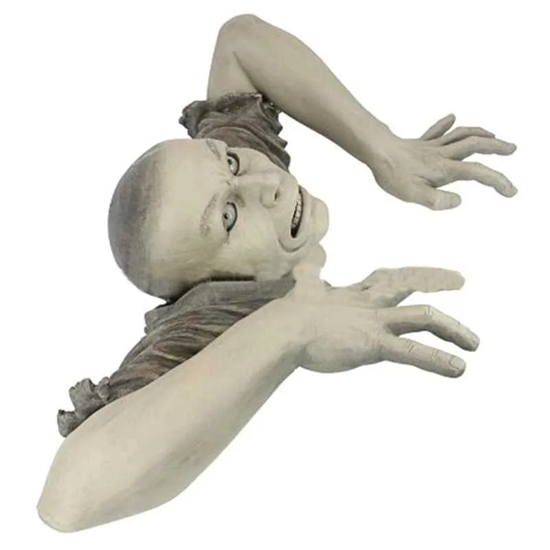 Creepy Crawling Zombie Garden Statue For Halloween Horror Decoration
