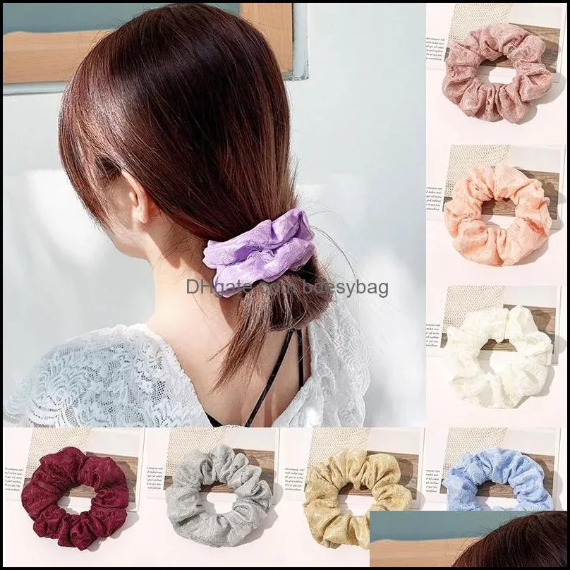 Pony Tails Selder Jewelry JewelrySummer Lace Scrunchie Splice Ties Ring Ring Women Girls Elastic Hair Bands