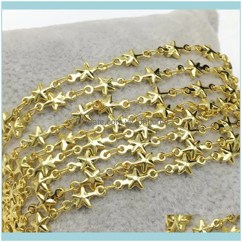 & Pendants Jewelry!! 5Mm Metal Star Charms Plating Gold Rosary Chains,Fashion Connect Aessories Handmade Chains Diy Necklaces Jewelry Choker
