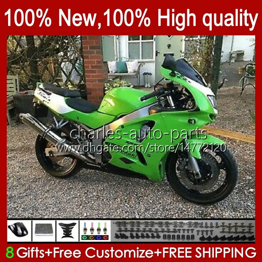 Kroppsarbete för Kawasaki Ninja ZX-6R ZX600C ZX 6R 636 600CC 600 CC 94-97 Kropp 50HC.102 Glansig grön ZX-636 ZX600 ZX 6 R ZX636 1994 1995 1996 1997 ZX6R 94 95 96 97 Fairing Kit