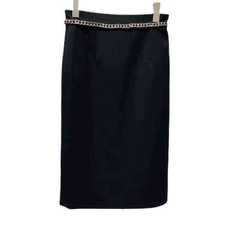 Waist chain decorative Hip Wrap Skirt simple casual one-step skirt slim skirt autumn style