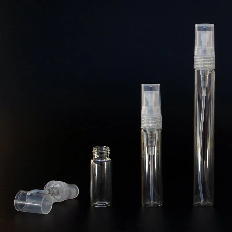 2021 2 3 5 7 10 15 ML Gram Mini Clear Glass Spray Bottle Atomizer Refillable Perfume Bottle Vial Fine Mist Empty Cosmetic Sample Gift