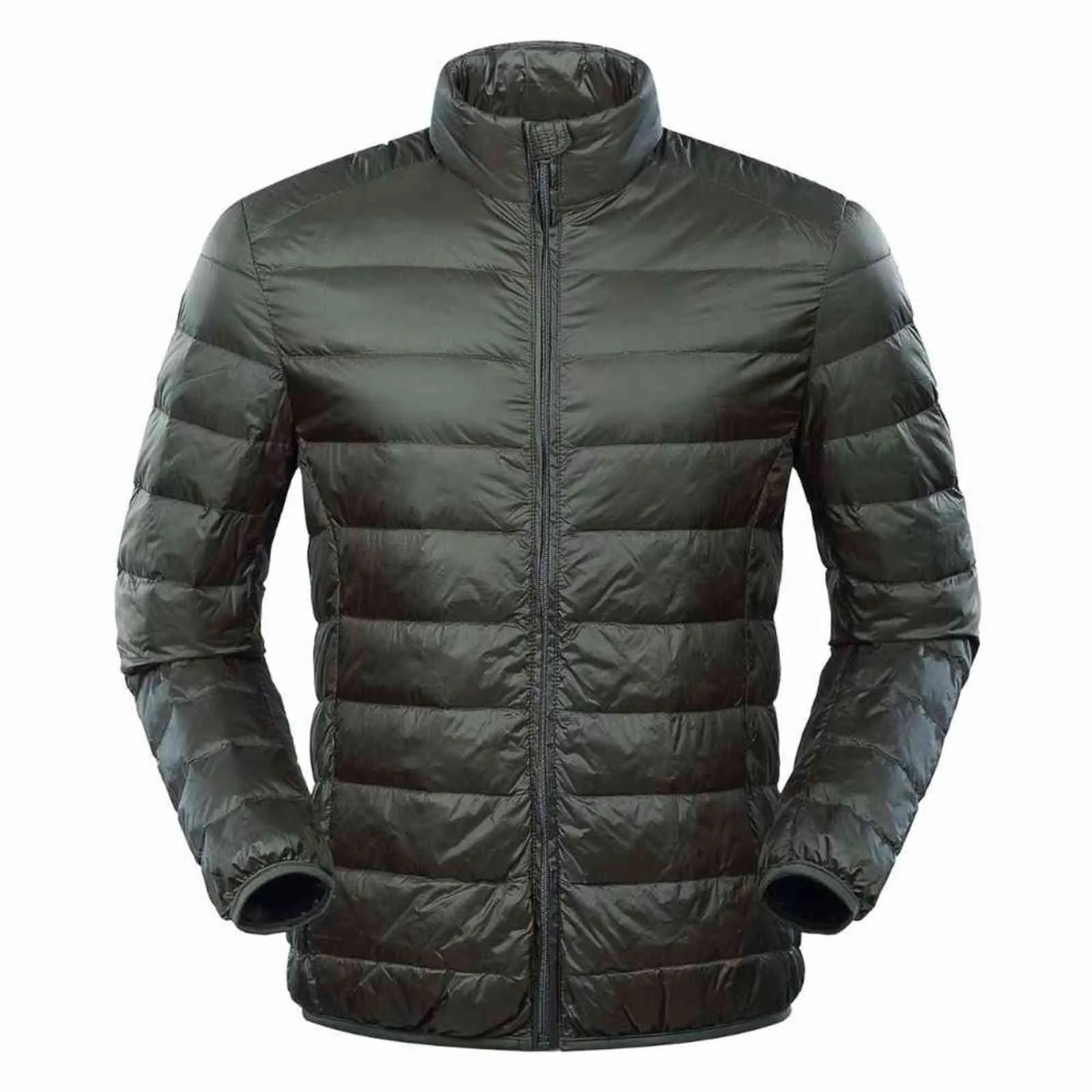 Bang Feather Jacket Man Ultra Light Down Jacket Men Winter Coat Duck Down Windbreaker Stand Collar Parka With Carry Bag 211110