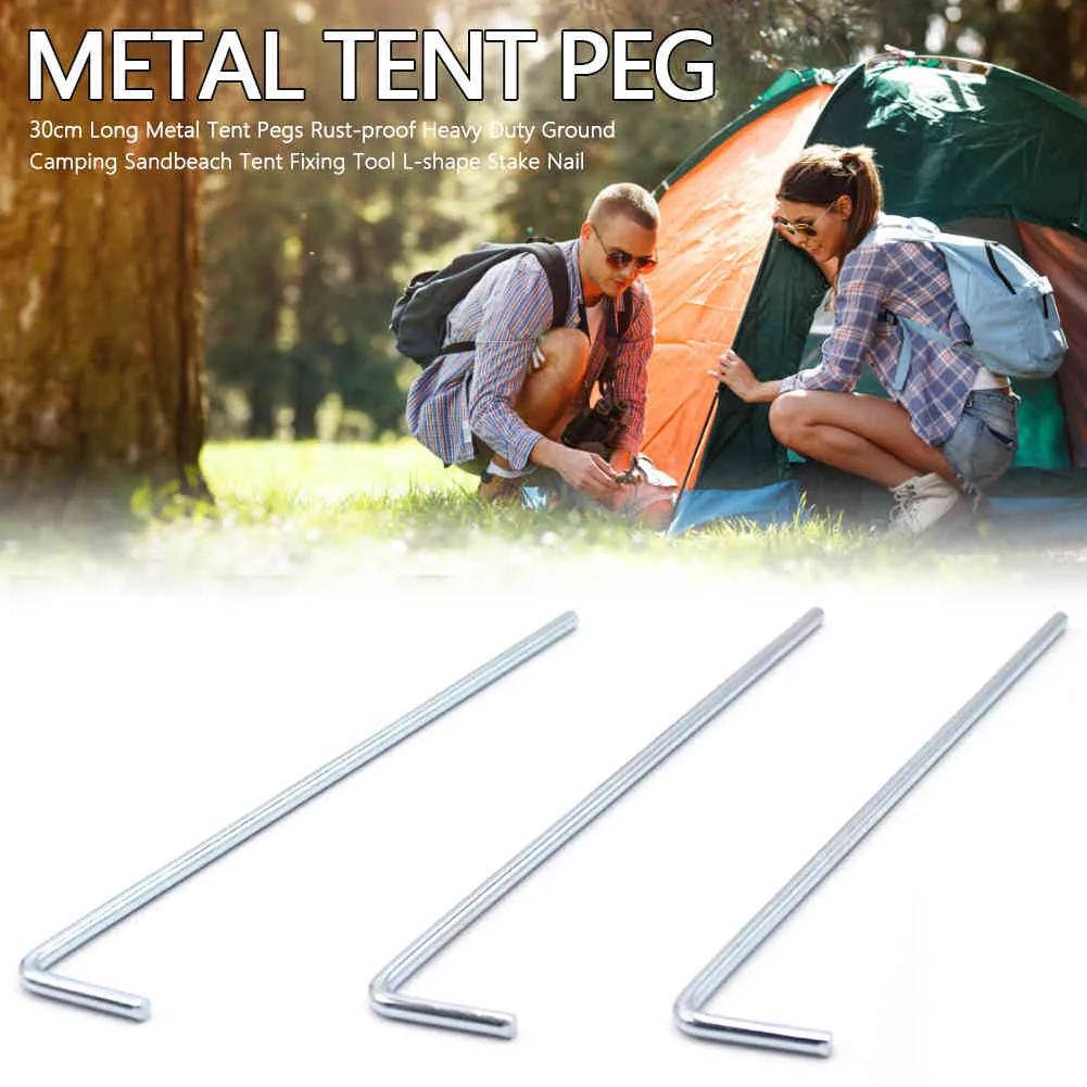 6 stks / 10 stks Titanium Tent Nails Pegs Outdoor Camping Stakes Bend Haak Pin Wandelen Klimmen Accessoires