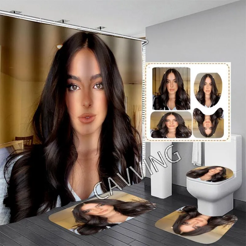 Rideaux De Douche Addison Rae 3D Rideau Imprim Rideau Imperm able