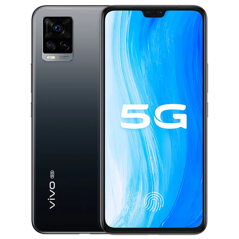 Oryginalny Vivo S7T 5G Telefon komórkowy 8GB RAM 128GB ROM MTK Dimity 820 Octa Core 64.0mp AR NFC Android 6.44 "Pełny ekran ID Face Wake Wake 4000mAh Inteligentny telefon komórkowy