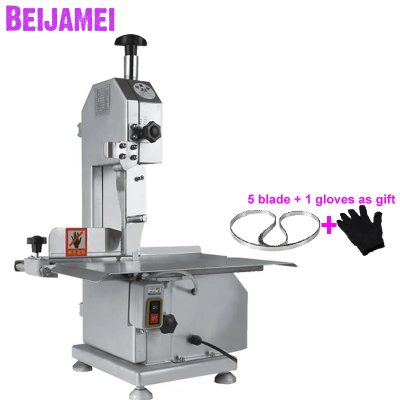 BEIJAMEI-máquina cortadora de huesos comercial, 110V, 220V, corte de huesos, trotón congelado/costillas/pescado/carne/máquina cortadora de carne