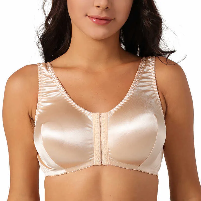 Wire Free Full Cup Plus Size Minimizer Mastectomy Bras With Front Closure  For Women Non Padded, Available In Big Sizes 36 48 B, C, D, DD Q0705 From  Sihuai03, $9.64