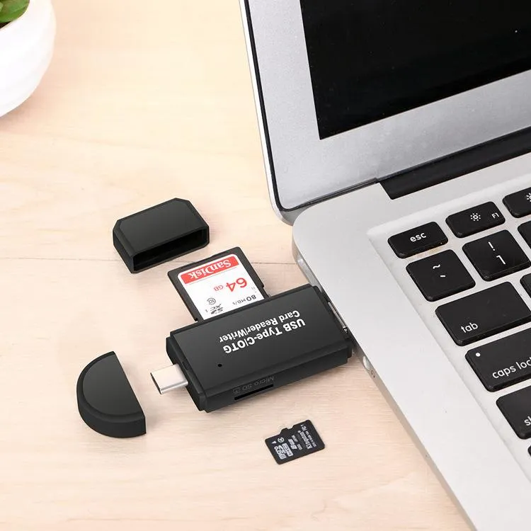 Lettore Schede SD USB 3.0 E USB C - Supporto Fino A 1TB Per IPhone, IPad, PC E Mac