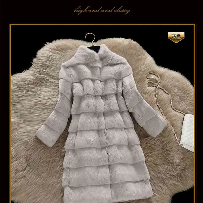 Top quality wave cut Real genuine natural full pelt whole skin rabbit fur coat women fashion jacket custom any size T191118