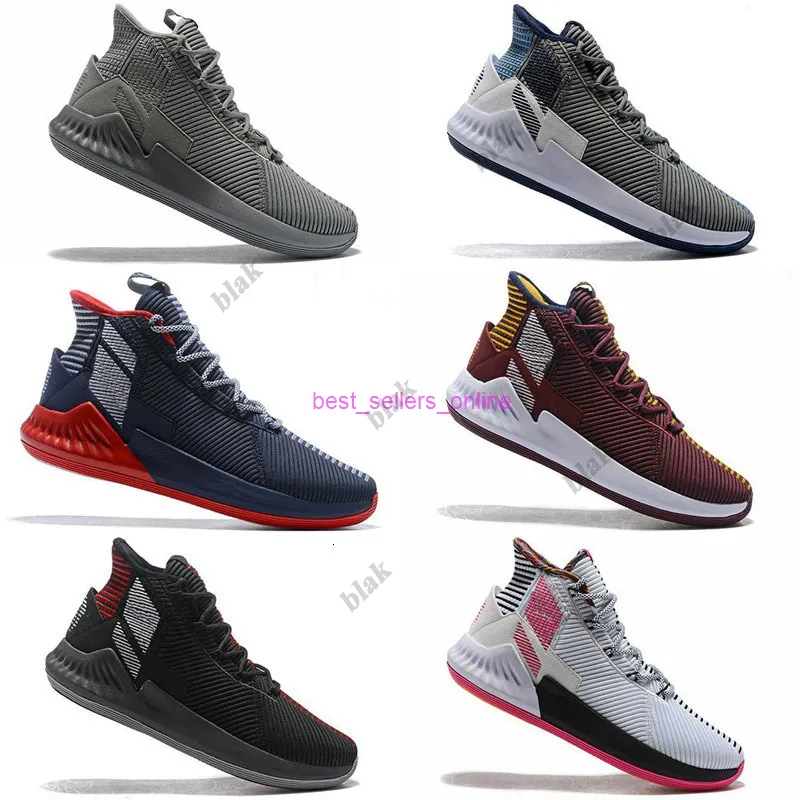 Baloncesto para zapatos D Rose Men's 9 Black Grye Red Fashion 9 Sports Sneakers US 7-11.5