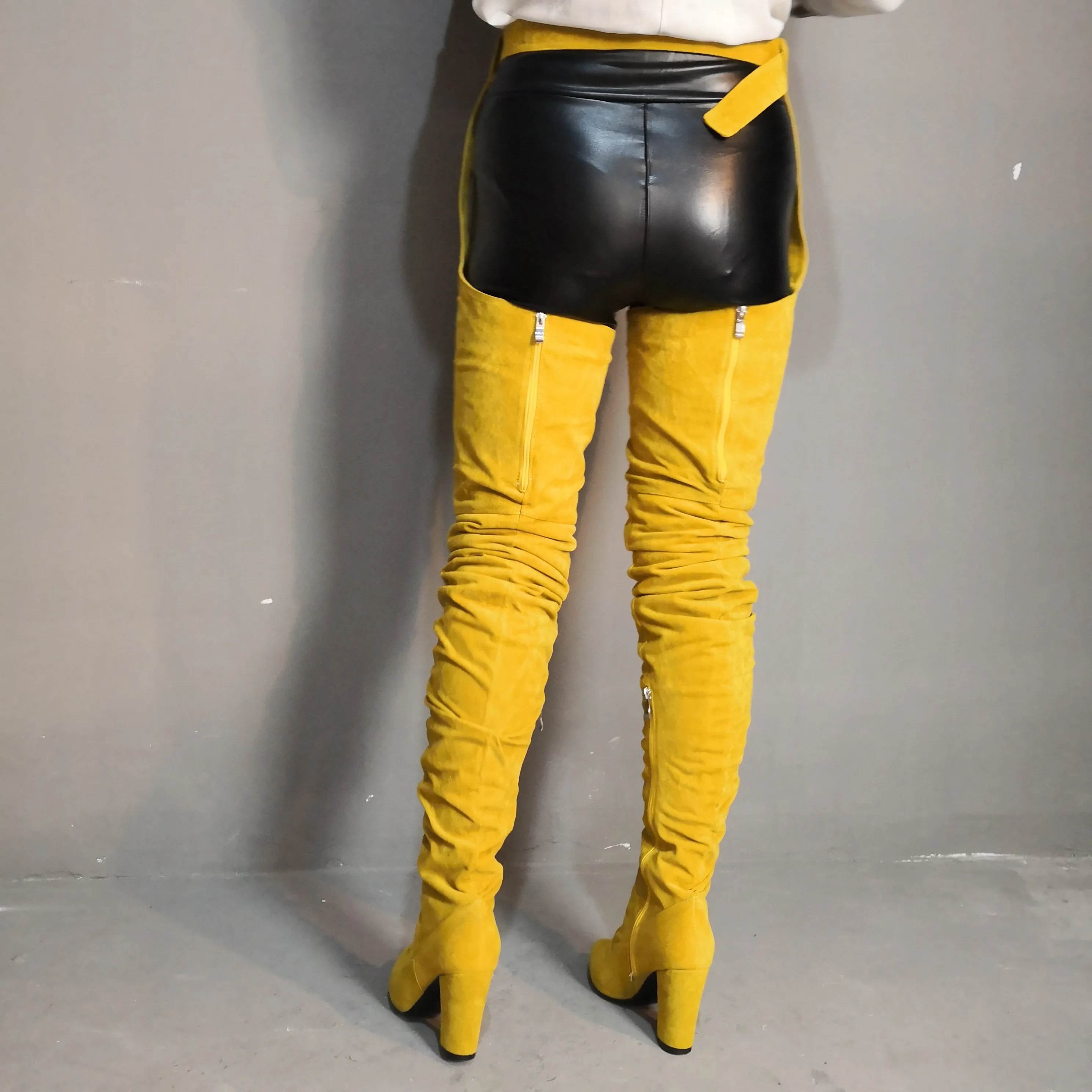 Thigh high boots that wrap around waist cheap