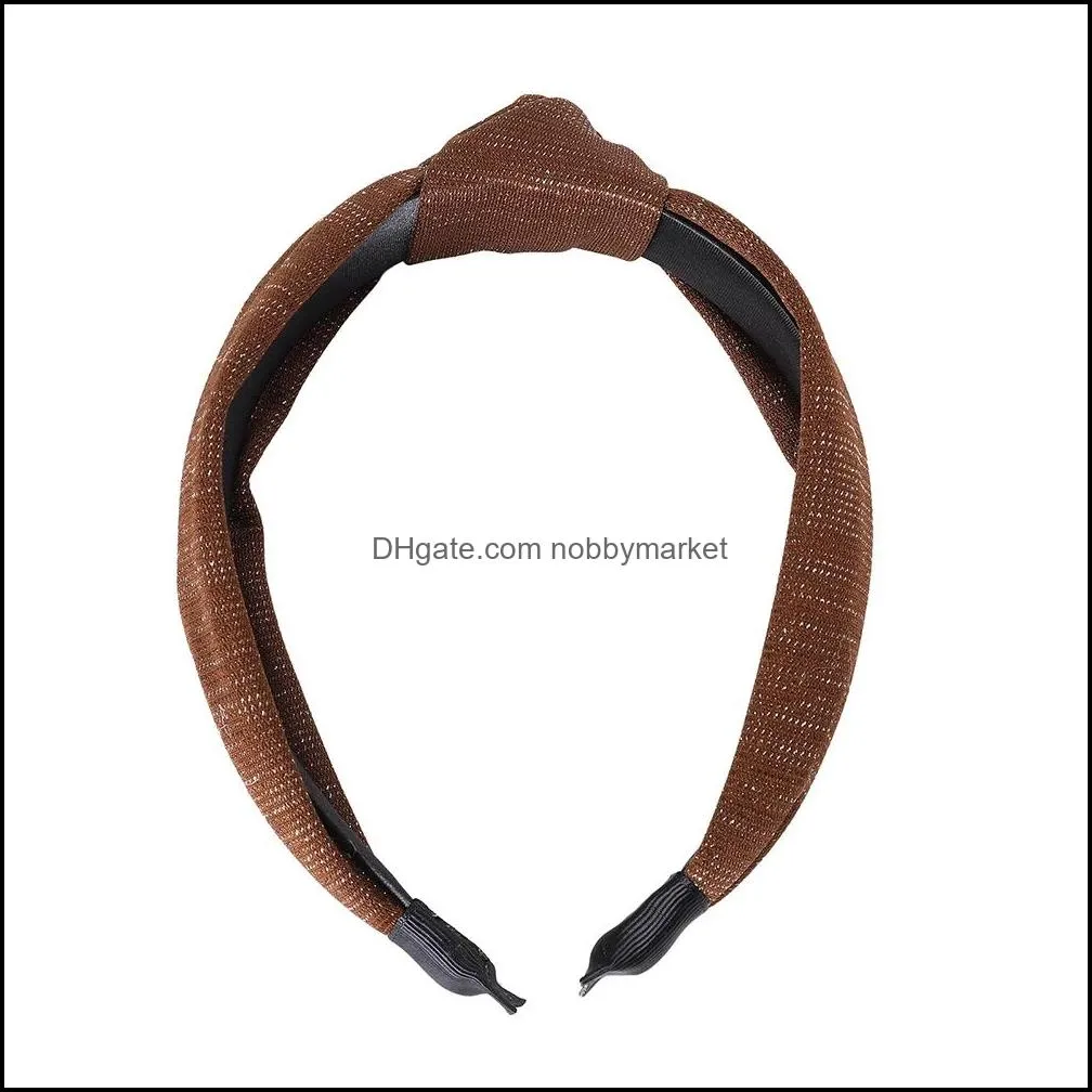 Solid Color Headband Hair Accessories Women Girls Party Hair Hoop Velvet Handmade Winter Hair Bezel Headwear