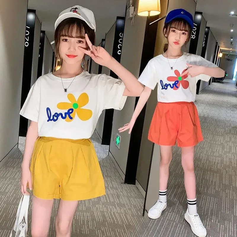 Summer Clothing Sets: Girls Adorable Outfit Lightweight