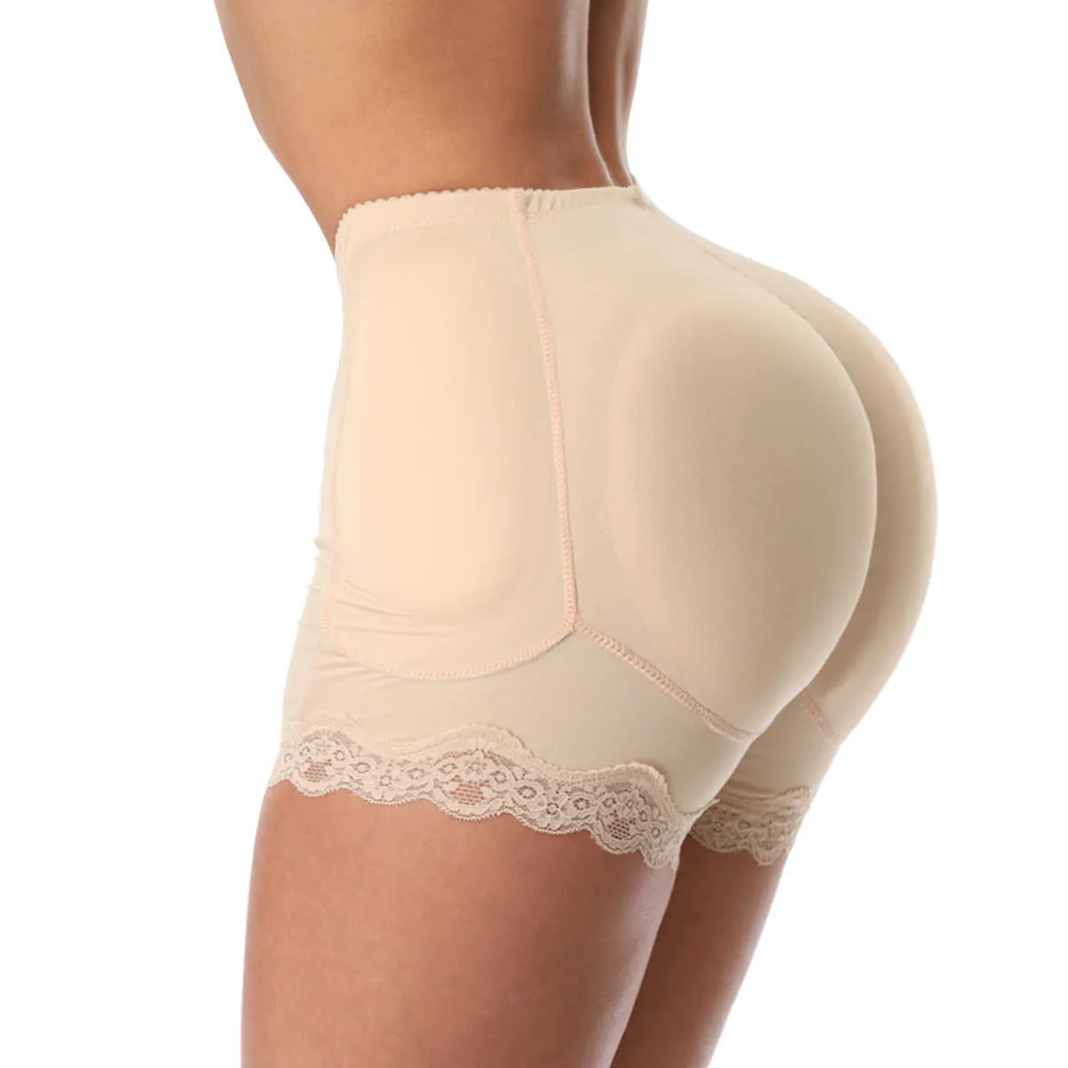 Zysk Kobiety Tummy Control Majtki Fake Hip wyściełane tyłek Lifter Panty Tyłek Bielizna Shapewear Odchudzanie Body Shaper Plus Size 6XL