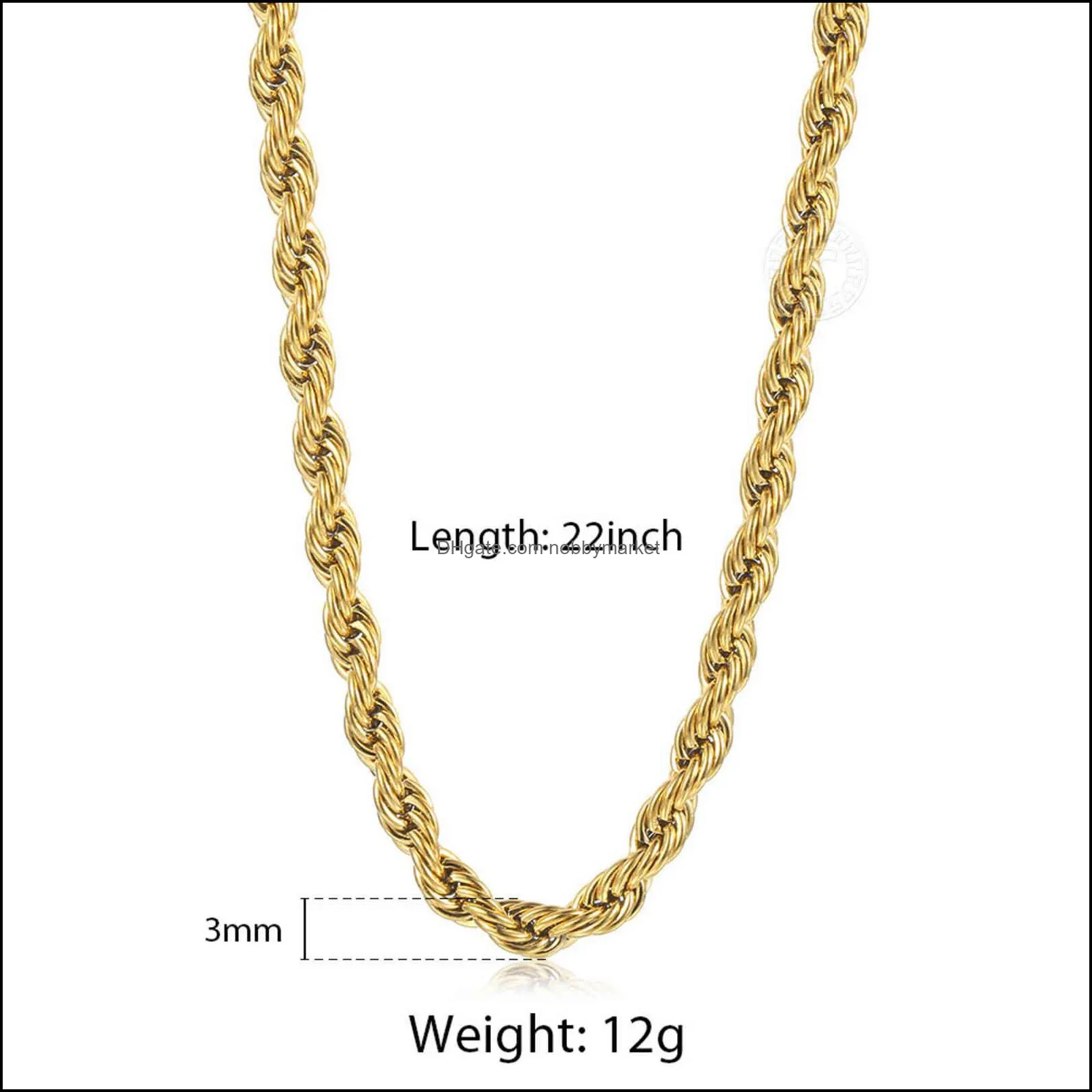 Stainls steel men`s women`s woven chain link, gold and sier necklace, 18-22 inch, 3 5 / 7mm, dknm178 jewelry accsori