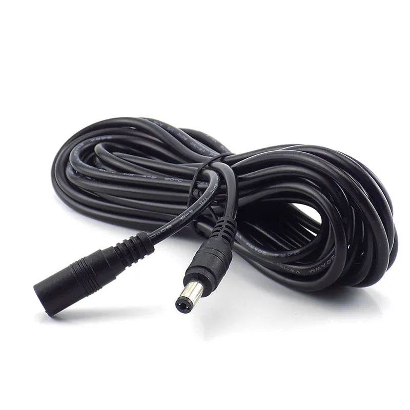 2021 neue 5m 12V DC Power Kabel Verlängerung Kabel Adapter Buchse auf Stecker 5,5mm x 2,1mm Power Kabel Für CCTV Kamera Home Security Streifen Licht