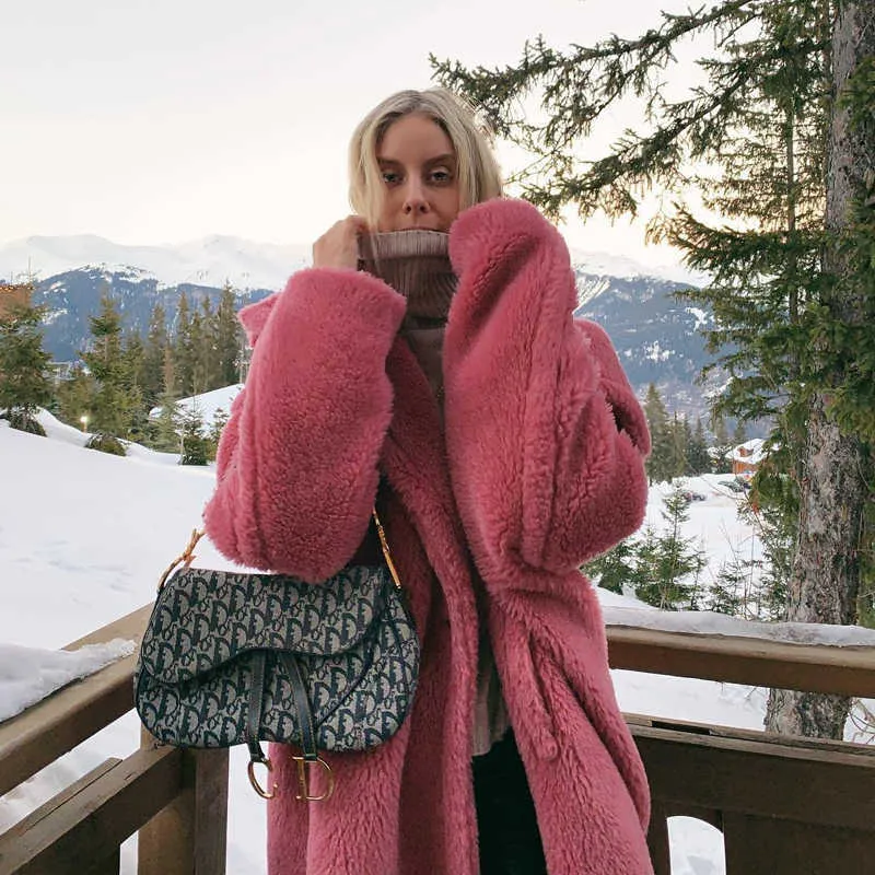 Manteau peluche outlet rose