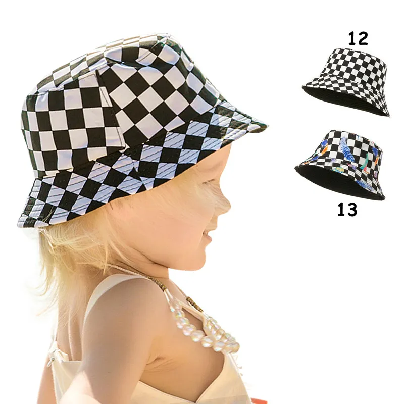 INS BABY SUN HATS HELMET Flower Watermelon Fruit Stampato Sunhat Child Fashion Leopard Tope Lovely Summer Tie Dye Beach Bucket Hat4020478